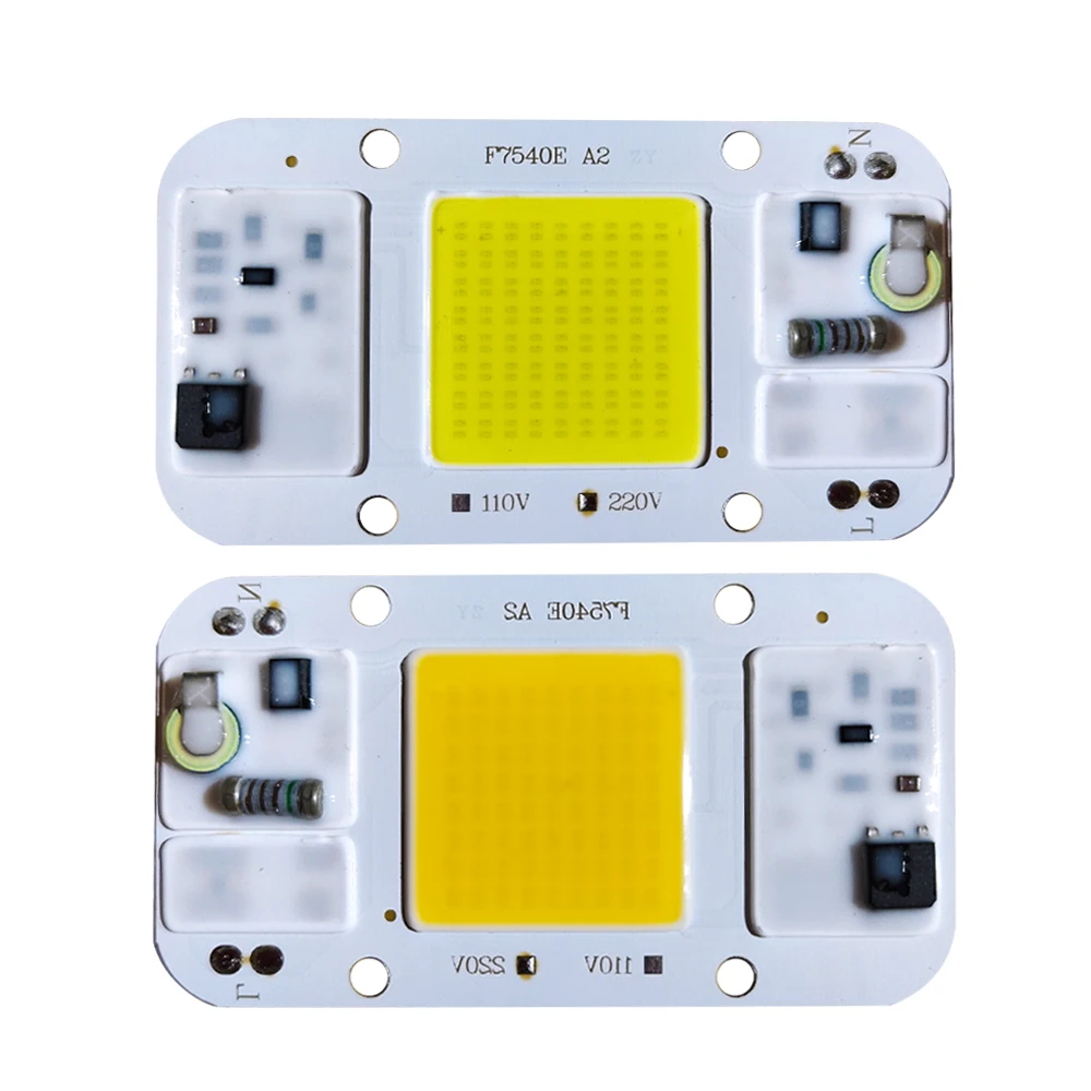 

F7540E 220V driverless 50W COB integrated chip LED street lamp spotlight floodlight bulb DIY light source 30W 20W lamp board