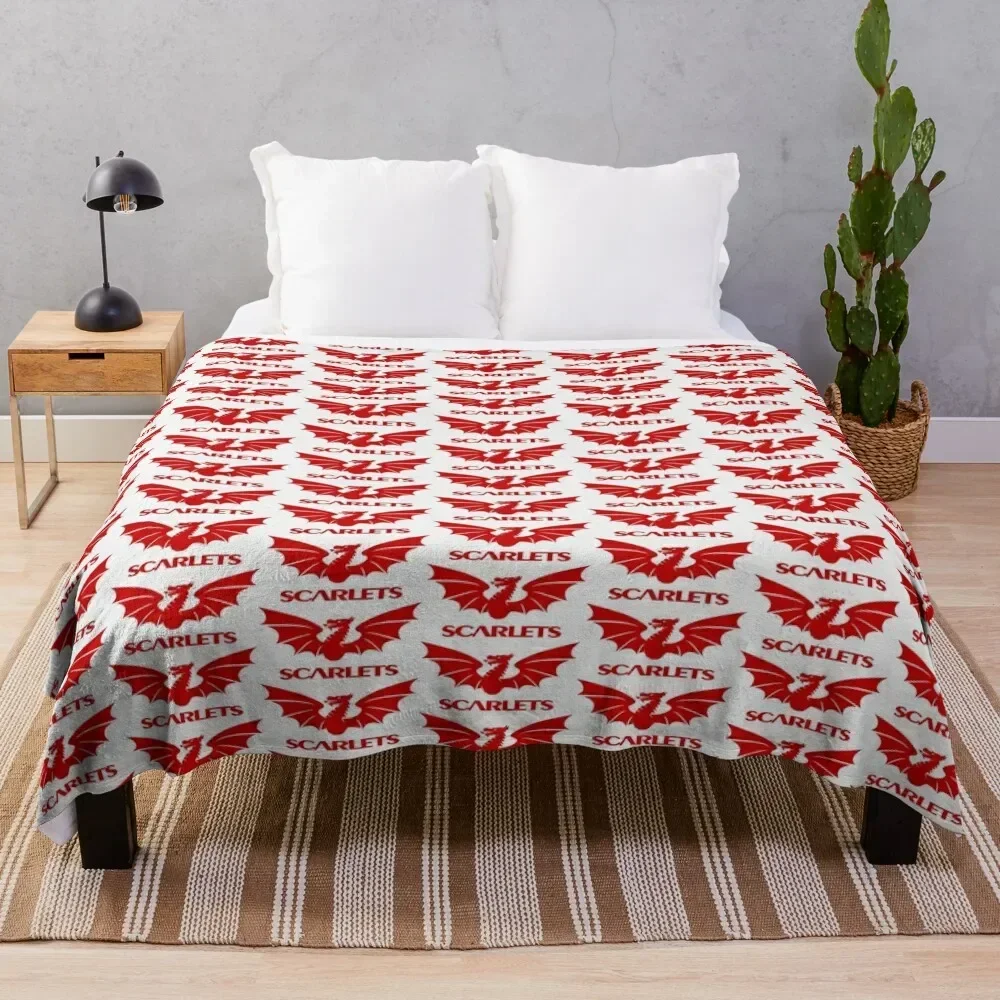 Scarlets Icon Throw Blanket Elegant Warm Throw Blanket for Hotel Home