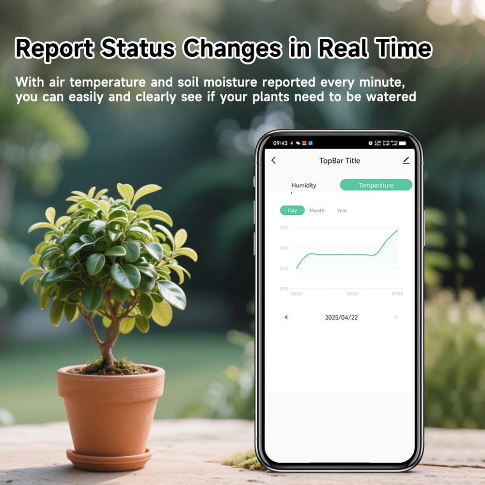 Датчик температуры и влажности, многофункциональный беспроводной гигрометр для земли, монитор содержания воды в почве для фермерского сада