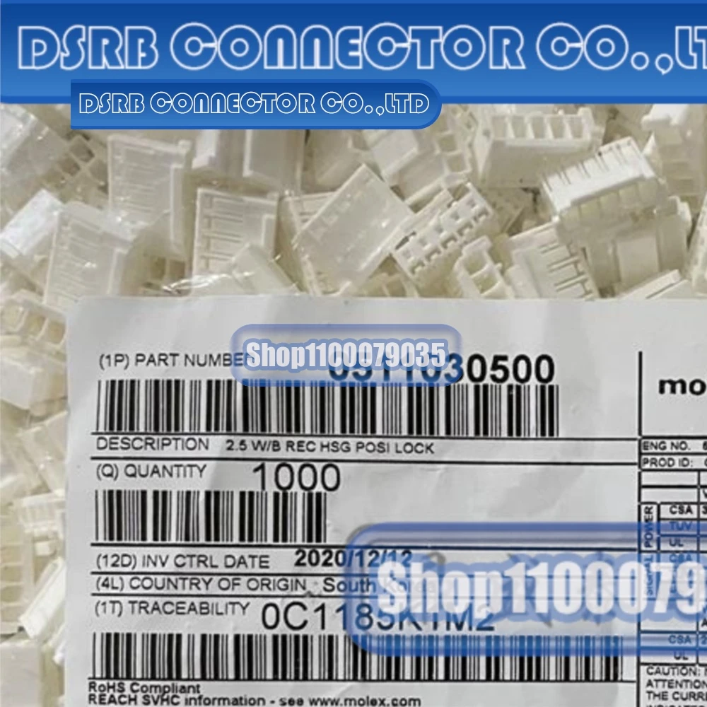 

100 шт./лот 51103-0500 511030500 пластиковый корпус 5P 100% новый и оригинальный