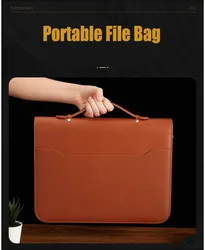 Portable File Folder Zipper Bag A4 Binder Document Box Calculator Office Clip Cabinet Holder Manager Briefcase Stationery Case