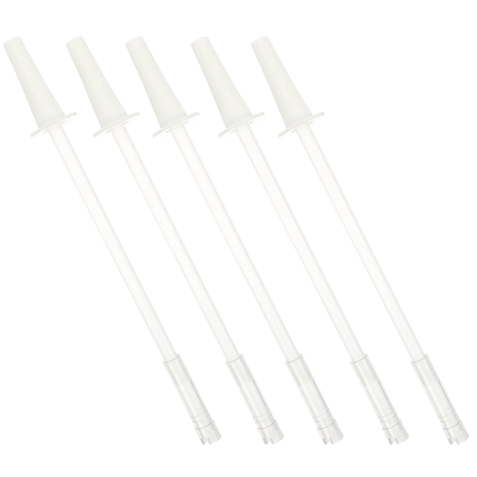 5 Sets Straws Pot Belly Cup Multi-function Smoothie Juice Accessory Tumbler Silicone Straight Bottle