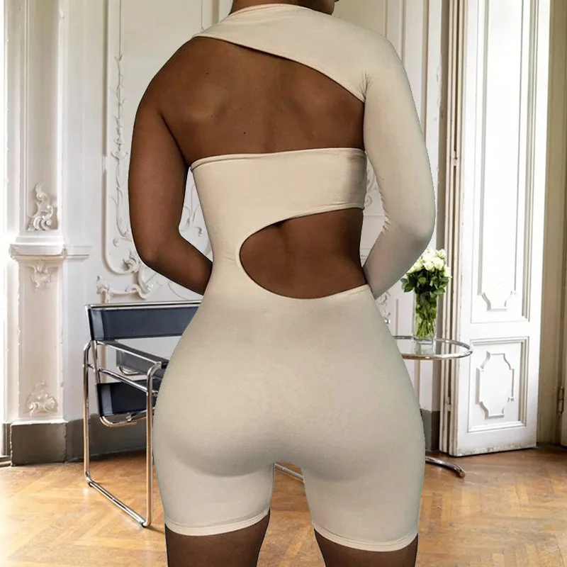 Baru Musim Panas Wanita Lengan Panjang Seksi Berongga Olahraga Jumpsuit Celana Yoga Suspensi Wanita Berlari Bersepeda Berenang Celana Olahraga.