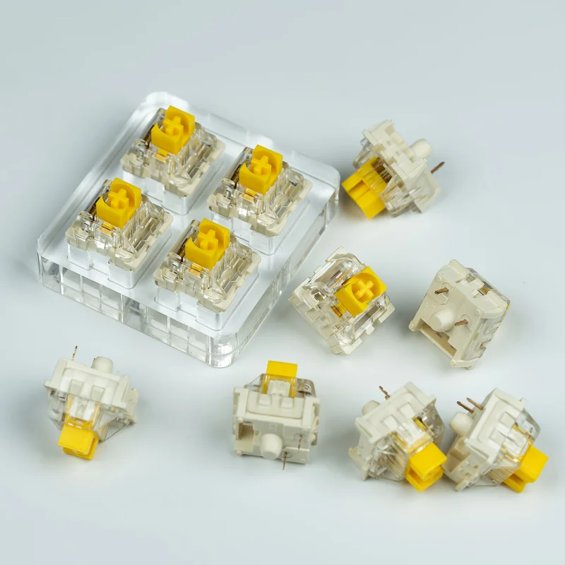 

Mechanical keyboard switch Dustproof Linear Yellow switch 3pin Be available for Parallel Device Unplug and Sleeve Unplug 35pcs