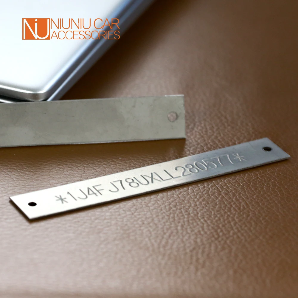 Stainless Steel Fully Engraved Frame NO. VIN Plate Serial Number Motorcycle Kawasaki Suzuki Honda Yamaha ALL