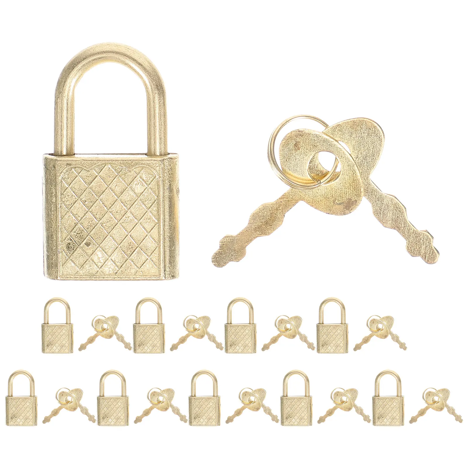 

10 Pcs Zinc Alloy Padlock Small Travel Mini Locks Tiny Rustproof for Luggage Suitcase Padlocks
