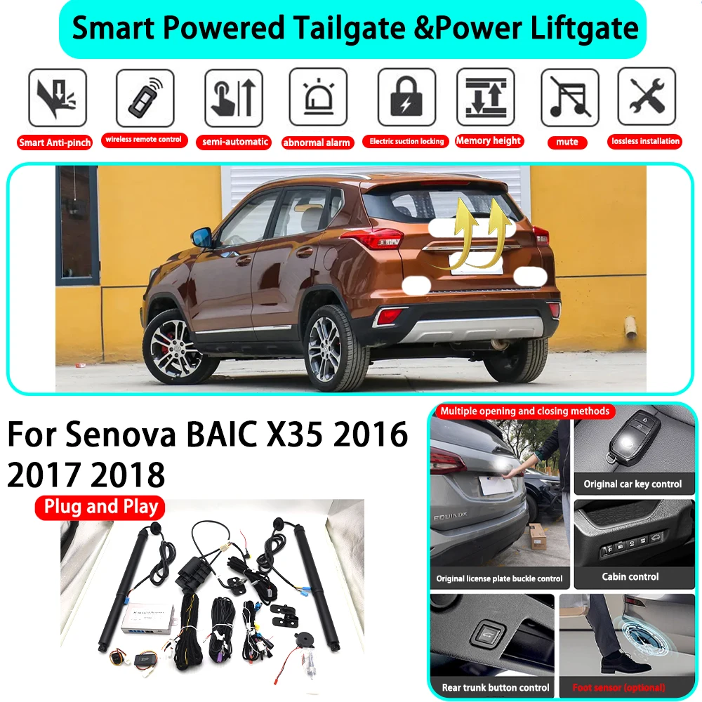 for Senova BAIC X35 2016 2017 2018 OEM Smart Automatic Powered Tailgate Electric Power Tailgate Lift Kit Key Close