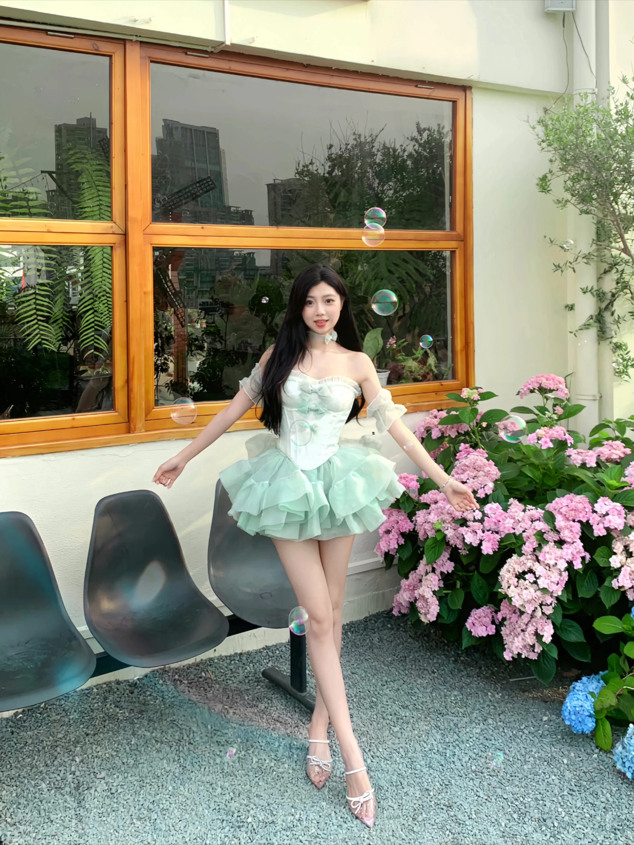 2025 Summer New Japanese Style Original Princess Lolita Dress Birthday Party Sweet Girl High-end Green Cute Puffy Dress