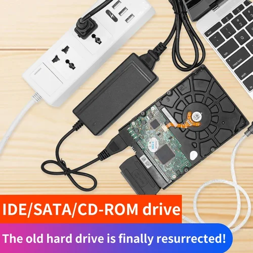 Imagen 2 del producto USB 3,0 2,0 a IDE SATA 3 en 1 adaptador convertidor SATA 2,5 3,5 pulgadas disco duro SDD Cable adaptador HDD para PC portátil Notebook