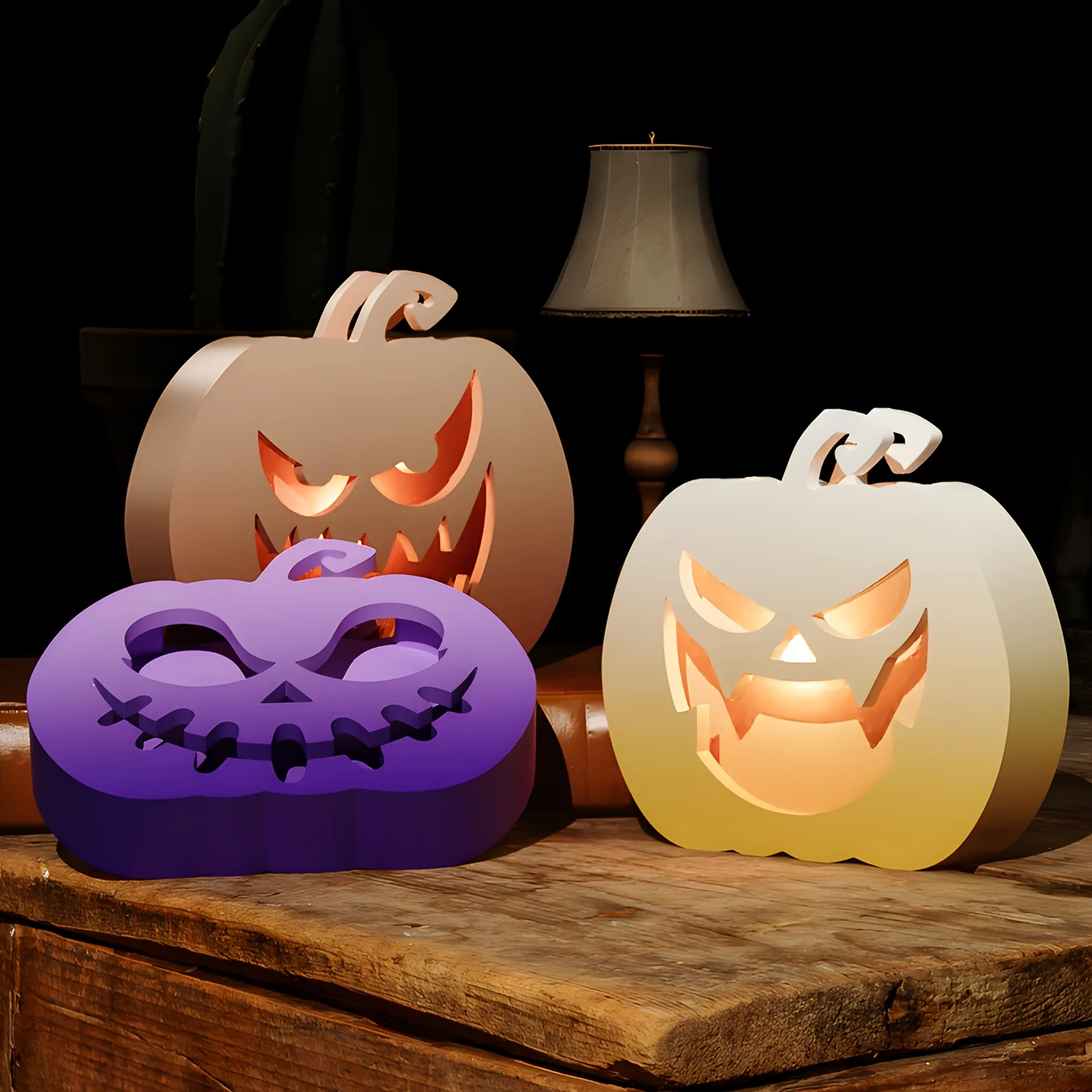 Silicone Mold for Pumpkin Storage Boxes, Featuring Various Expressions to Select From. Ideal for Crafting with Resin, Home Decor, Perfect for Projects, Halloween Presents, And Gifts for The Back-To-School Season