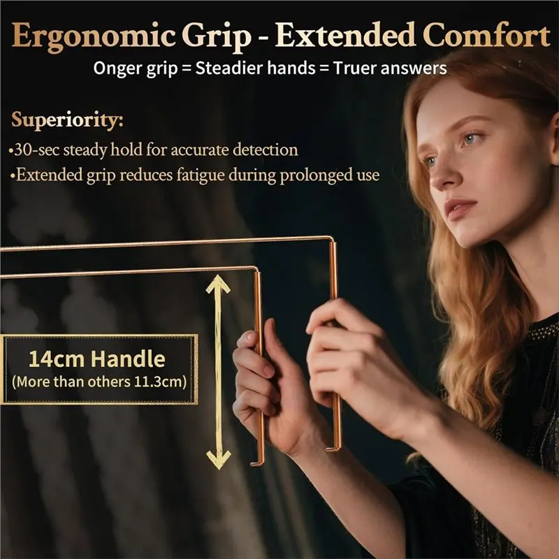 

Sensitive For Spiritual Exploration 99.9% Copper Dowsing Rod, For Spirit-Seeking 2 L Copper Divining Rods For Water Witching