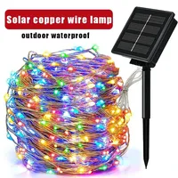 Solar String Fairy LED Lights Christmas Lights Waterproof Outdoor Garland Solar Power Lamp Christmas for Garden Decoration.