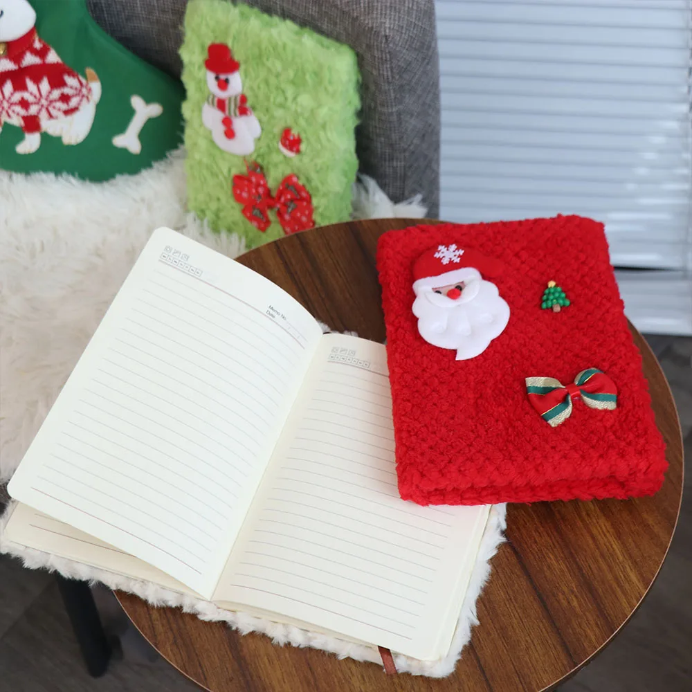 Stationery Accessories A5 Christmas Notebook Soft Cartoon Horizontal Line Handbook Cute Square Journal Notebook Home