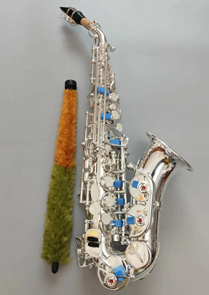 

2026 hot new New SC-9937 Curved Neck Bb Tune Soprano Saxophone For Students With Mouthpiece
