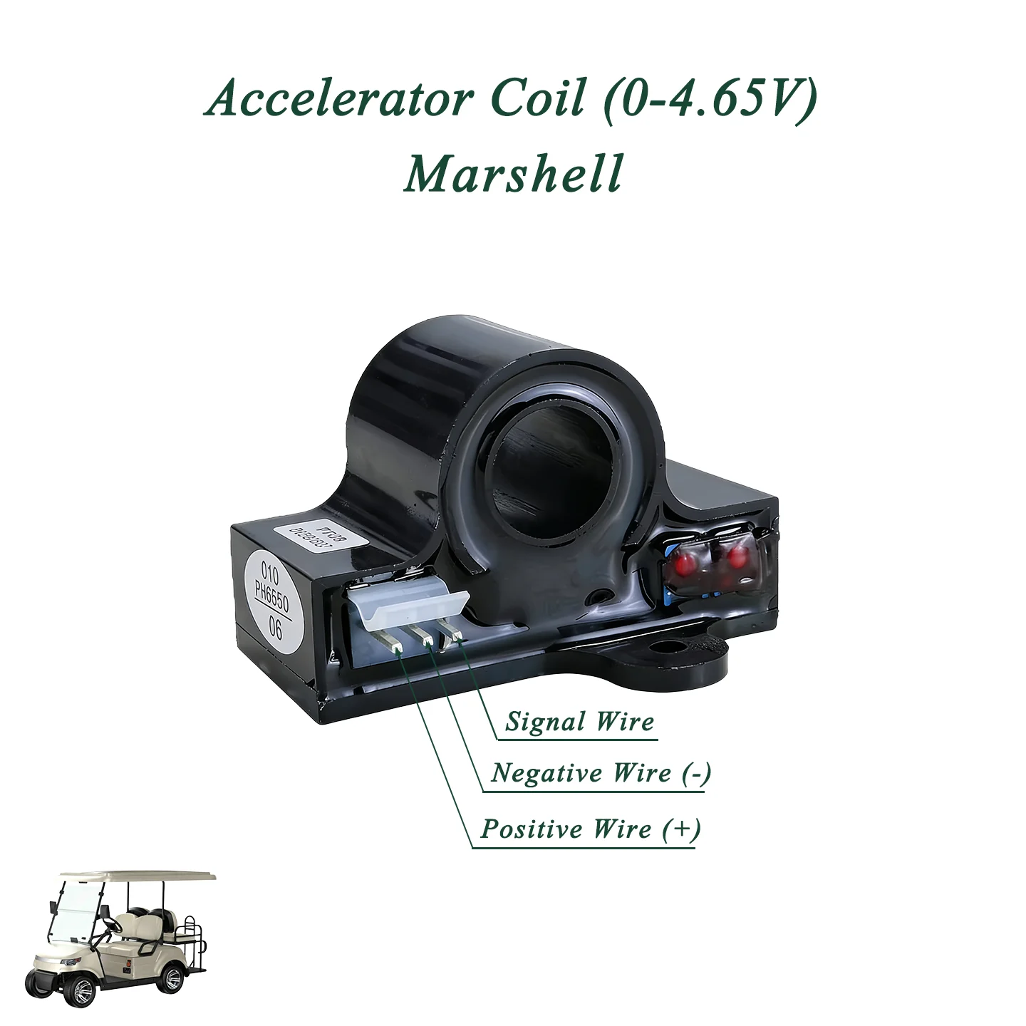Marshell Golf Cart Accelerator Hall Effect Sensor 1007918 1008284 331080001 0-5V Throttle Induction Coil Speed Controller