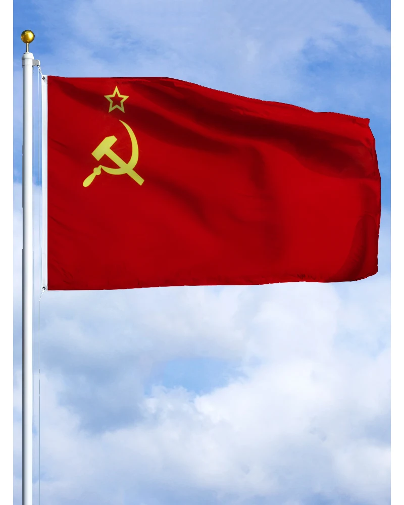 60×90 90x150 120×180CM Soviet Union Socialist USSR Flag Polyester Printed Banner Tapestry For Decor