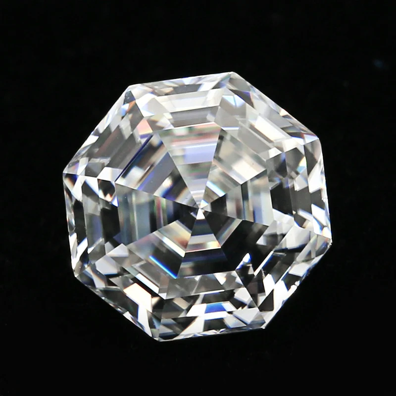 

DS Gems Loose Octagon 1Carat Synthetic Diamond Loose Stone D White Moissanite Stone for DIY Jewelry