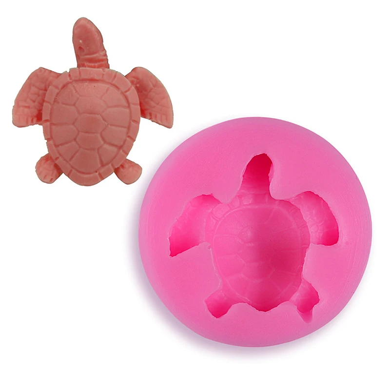 Silicone Mold Cute Sea Turtle Shape Ocean Theme Cake Decoration Gum Mould...
