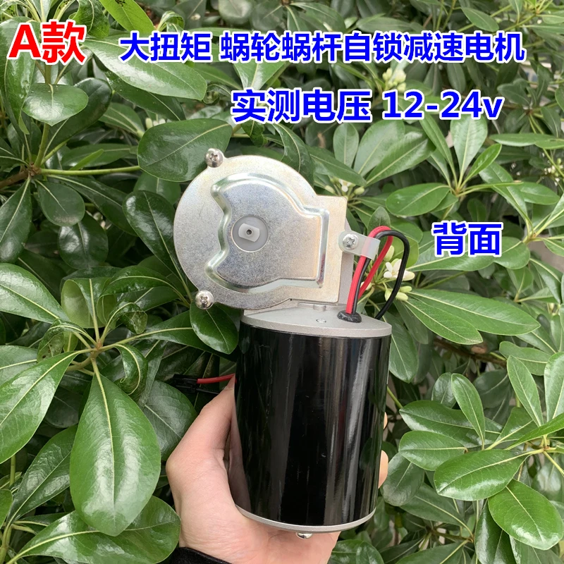 

High-power worm gear DC gear motor DC24V52 turn high torque self-locking forward and reverse gear motor