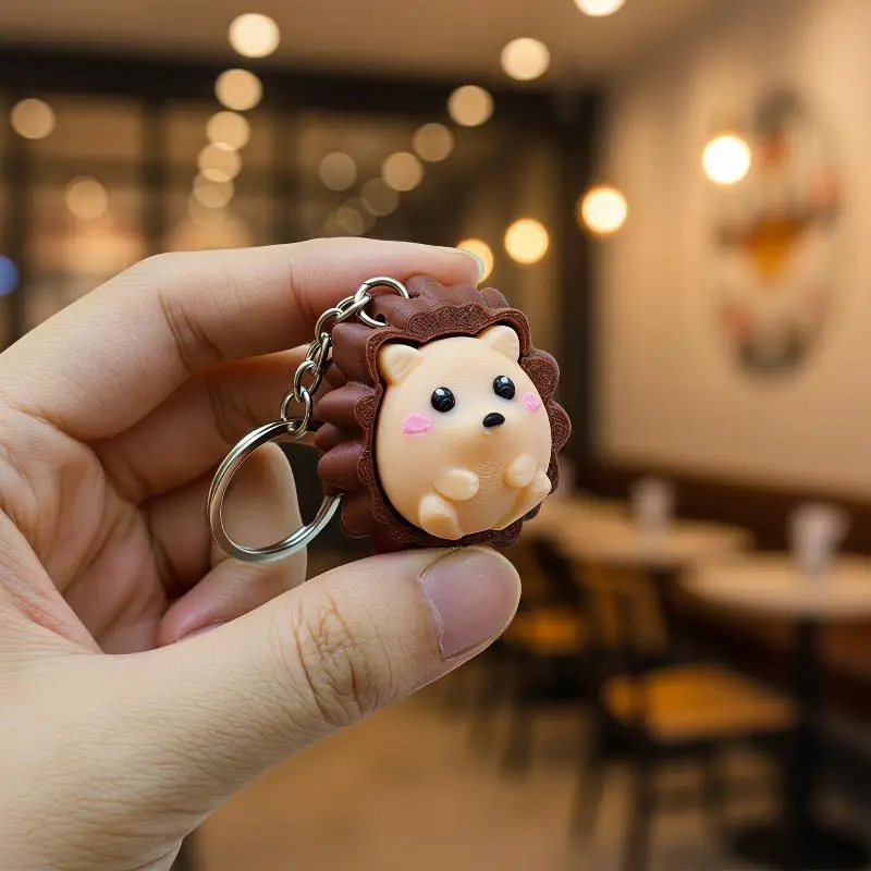 Cute 3D Printed Animal Fidget Clicker Keychain Eco Friendly Material Perfect For Stress Relief Bag Pendant Use