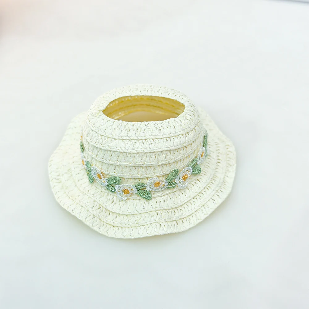 

For Labubu V1 V2 Clothing Accessories Leaky Ear Straw Hat Gifts Mini Doll Clothing Accessories