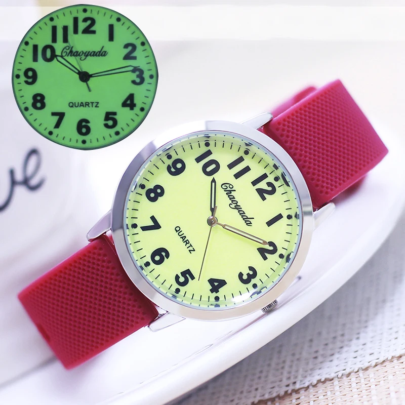 new sale woman man old people mother father fashion Luminous surface quartz watches boys girls children students exam watches