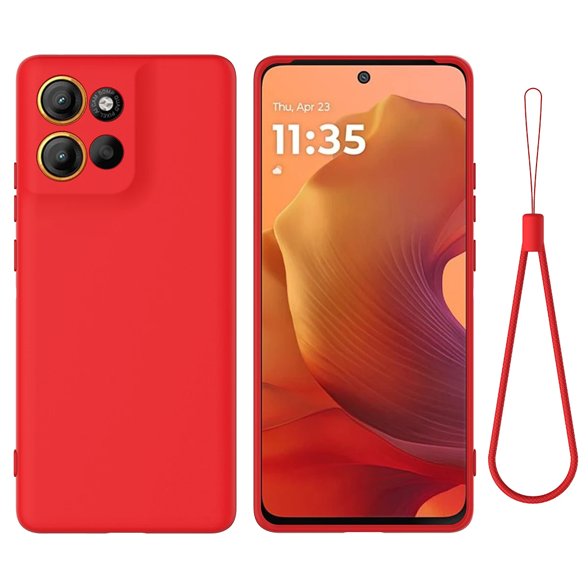 For Motorola Moto G86 G56 Case Luxury Liquid Silicone Lanyard Skin-friendly Cover For Motorola Moto G86 Shockproof Bumper Funda