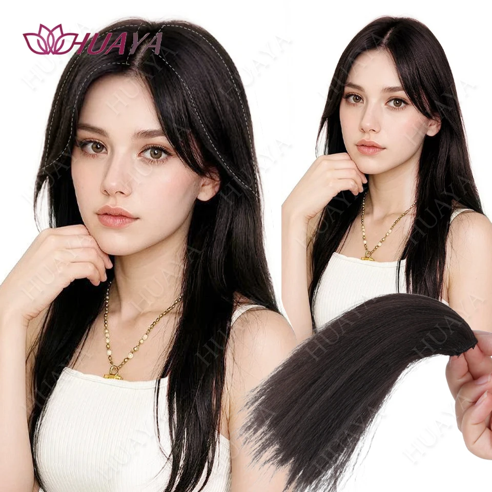 

Синтетические невидимые подушечки для волос на заколке для волос, бесшовные подушечки для наращивания волос, подкладка из натуральных подушечек, верхняя крышка, плетеные косички