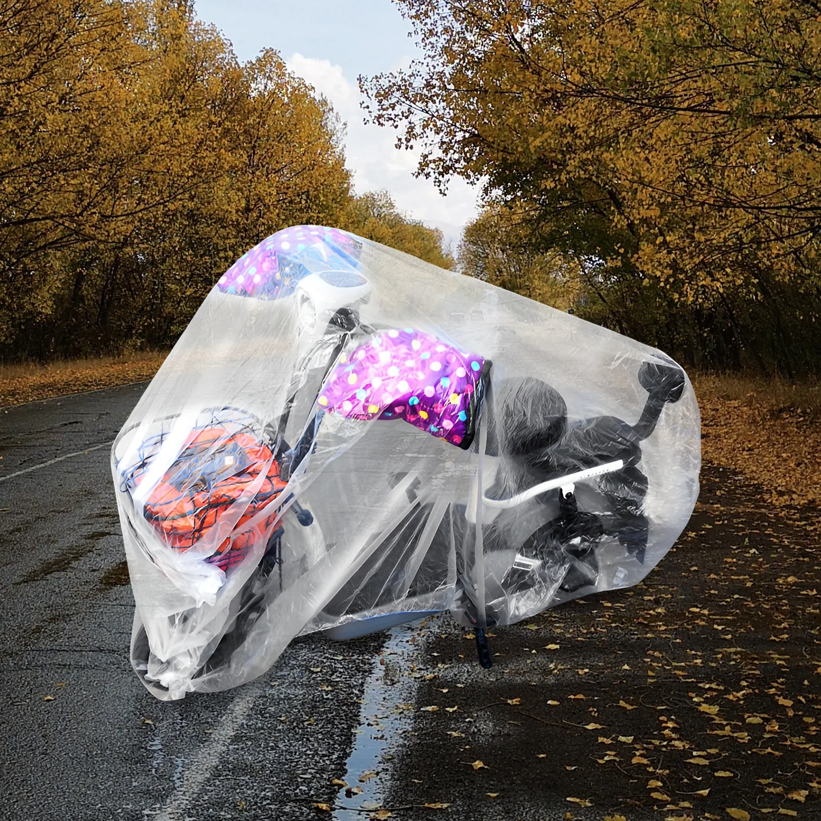 4 قطعة غطاء دراجة نارية المتاح مقاوم للماء غطاء حماية الدراجة لجميع المواسم في الهواء الطلق إسقاط الأوساخ الدفاع #5