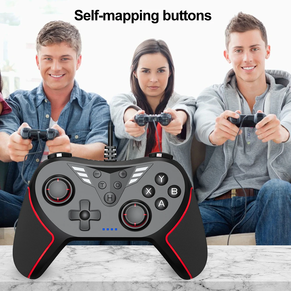 USB Wired Game Controller with Vibration Gamepad Joystick Wired Gamepad 2m Cable for Nintendo Switch Game Console PC Windows