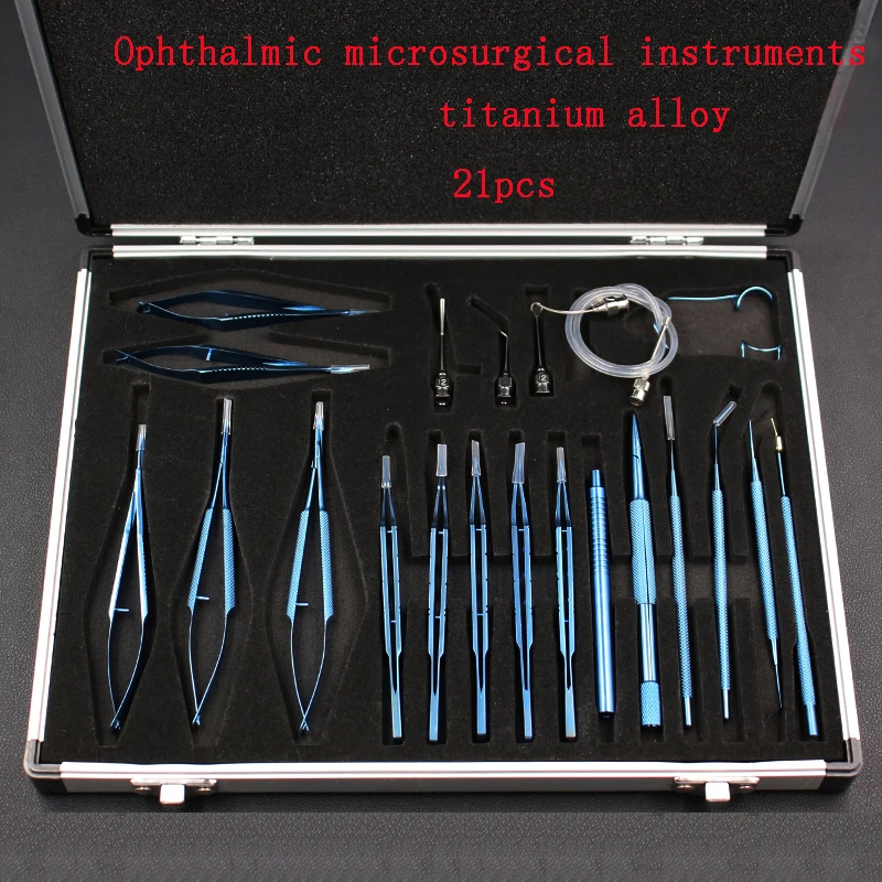 Ophthalmic microsurgical instruments Beauty equipment tools 21-piece pack Scissors tweezers lacrimal duct douche