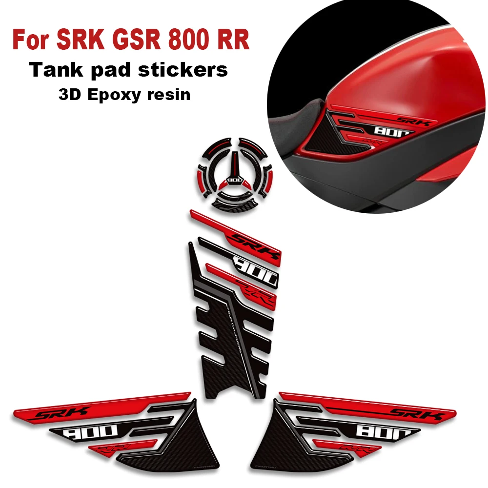 

For QJMotor QJ Motor SRK GSR 800 RR SRK800 3D Epoxy Resin Motorcycle Tank Pad Protection Sticker New Decorative Decal kit