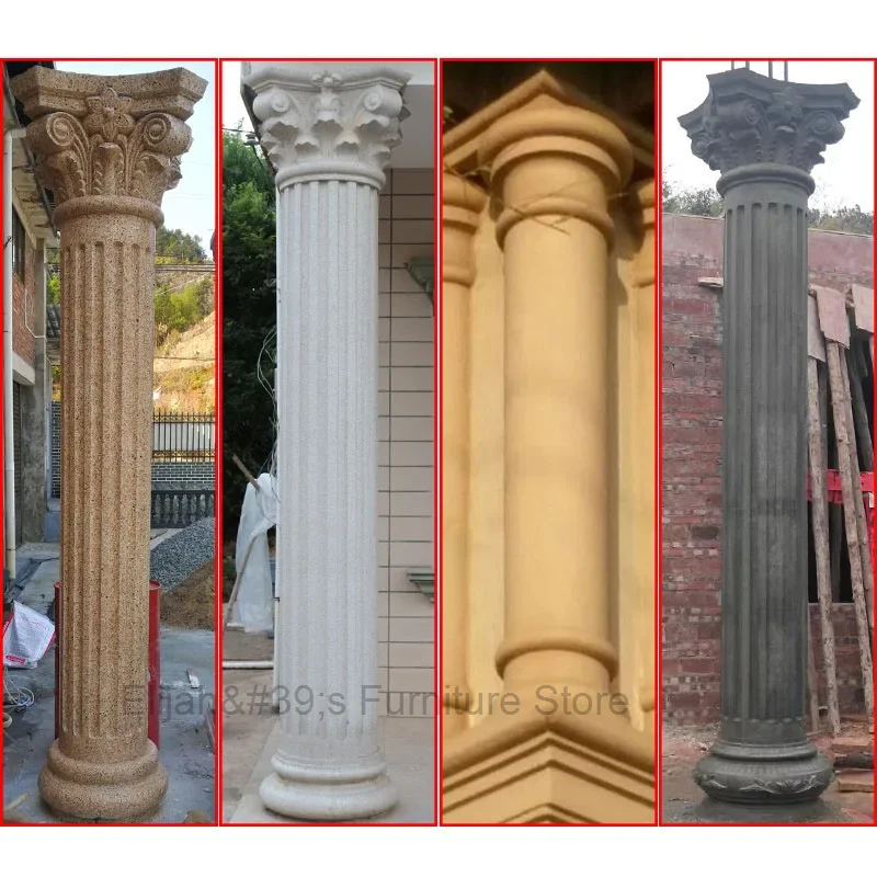 European Roman Column Head and Foot Mold Home Villa Garden Gate durable Mould Pedestal Flower Seat Gypsum Concrete Cement Mold Z