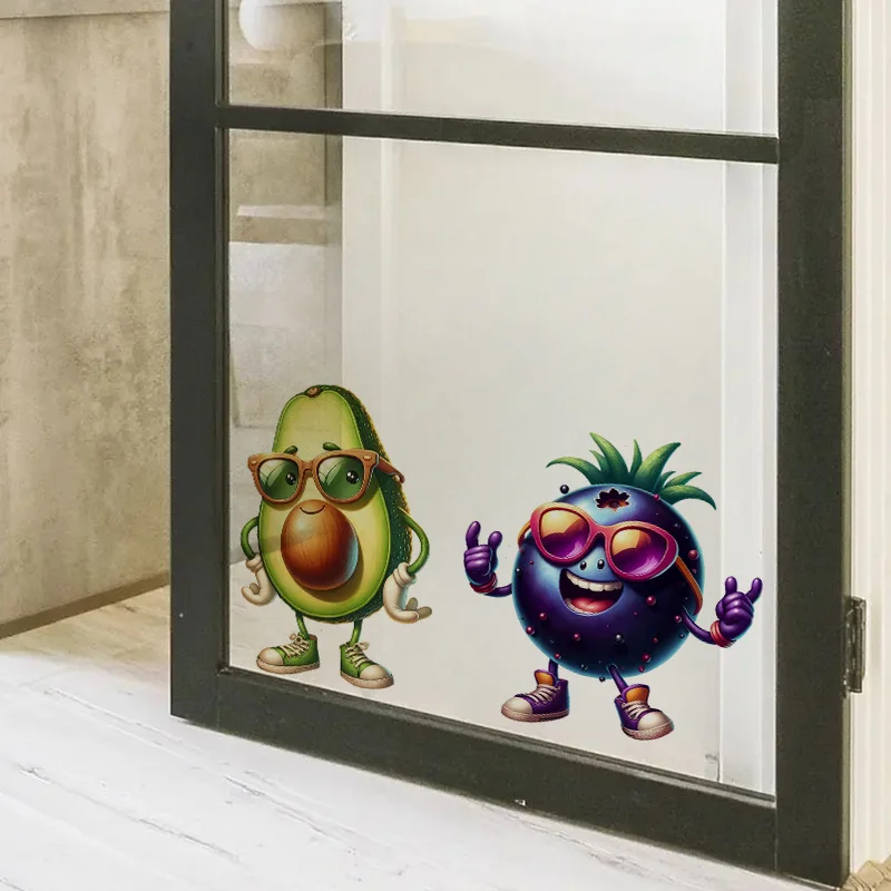 Funny Fruit Sticker, Water-proof & UV-resistant Home Wall Decal, Used for Wall, Bathroom, Cabinet, Door,Toilet, Car, Laptop