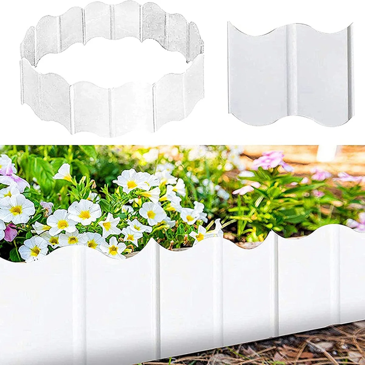 Y50A-20Pcs Plastics Garden Edging Fence,DIY Decorative Flower Bed And Grass Garden Border,Border Edging,Plant Palisade