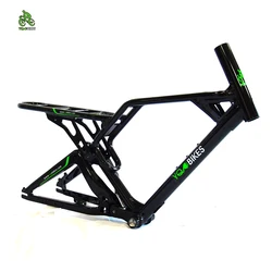 DIY ebike Frame 20*4.0 Fat ebike kit frame full suspension All terrain electric bicycle downhill Race city ebike frame frameset