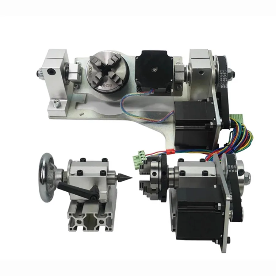 Carving machine rotating axis, 54 linkage CNC dividing head, A axis, B axis, fourth axis, fifth axis, lathe, three chuck claw