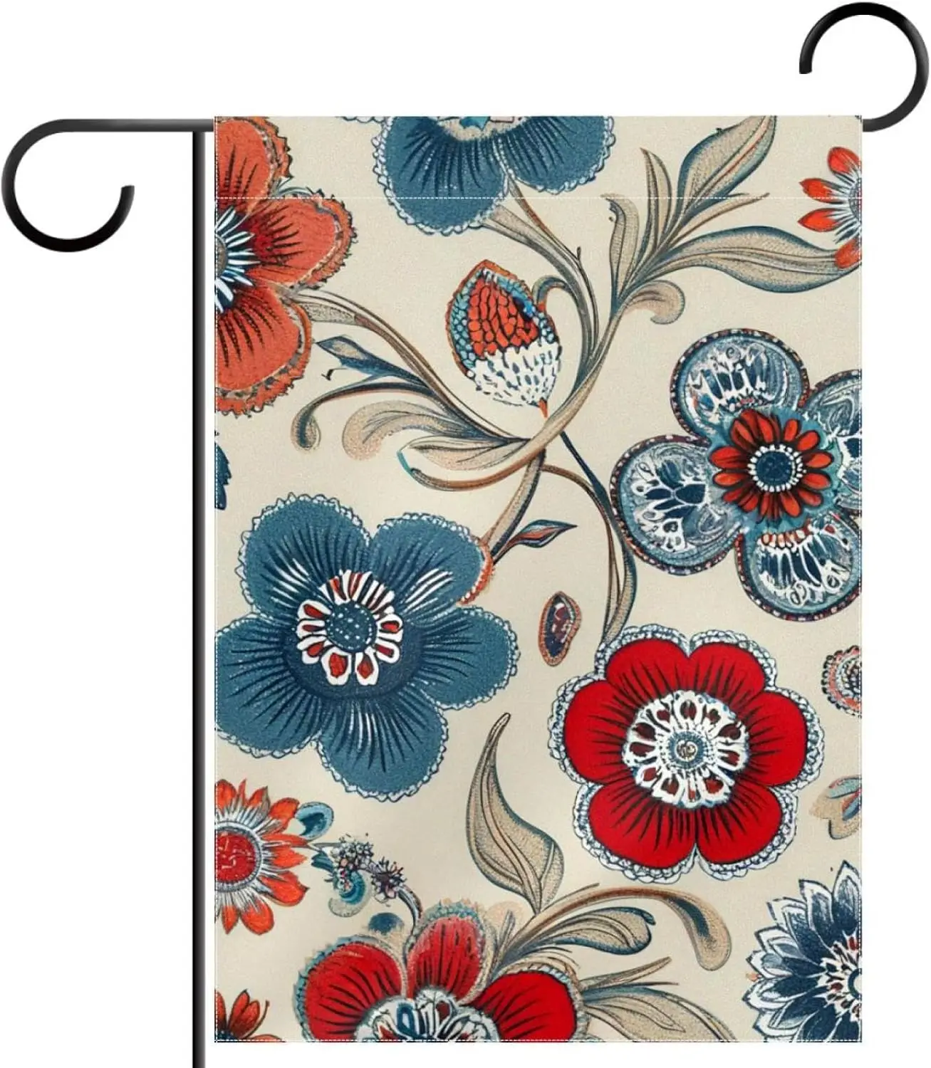 Paisley Floral Garden Flag 12x18 Inch Double Sided for Outside Yard Porch Lawn Small Seasonal Autumn Winter Holiday Decorati IIC