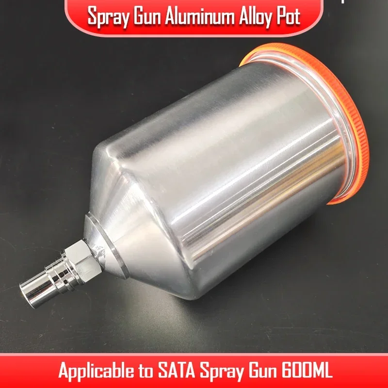 

Spray Gun Pot Sealed Tank Aluminum Alloy 600ml Applicable to SATA Spray Gun General Upper Cup