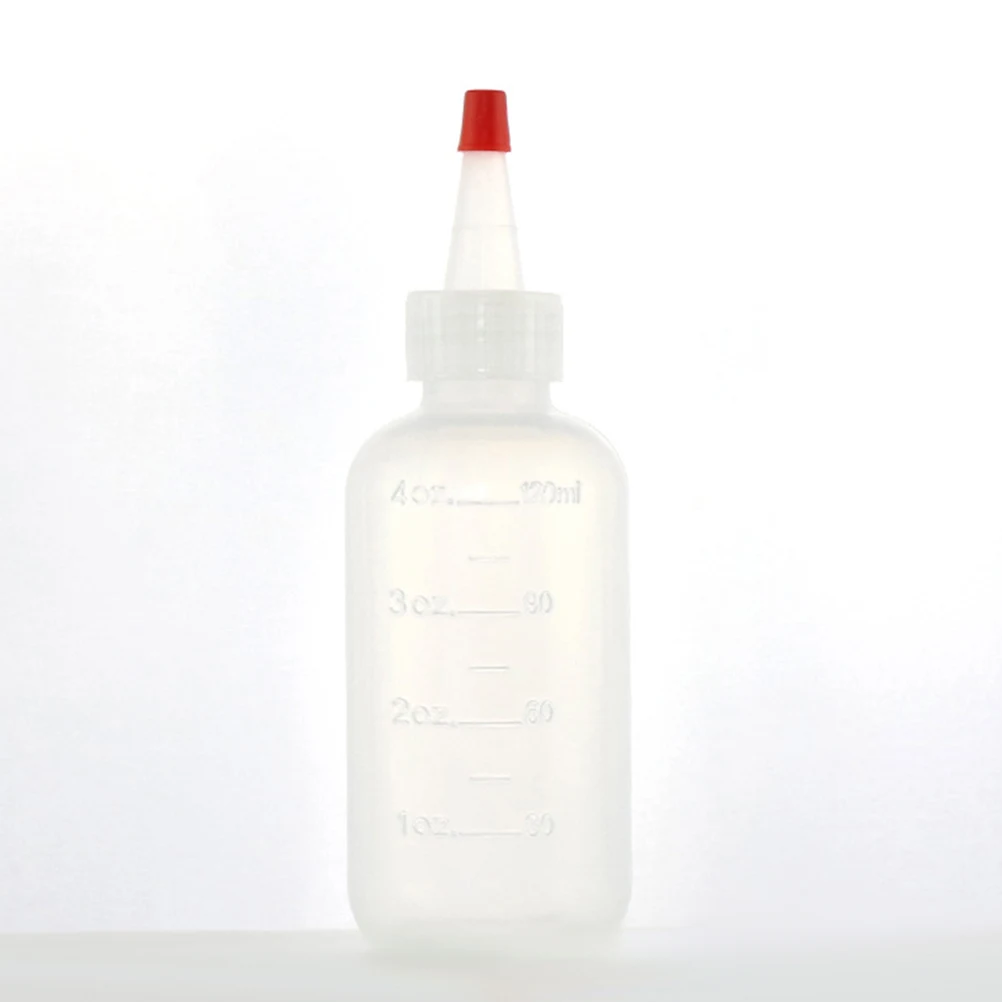 

Plastic Bottle 10 Pcs Small Squeeze Color Condiment Bottles with Scale Sauce Cap Dispenser Easy Clean PE Material