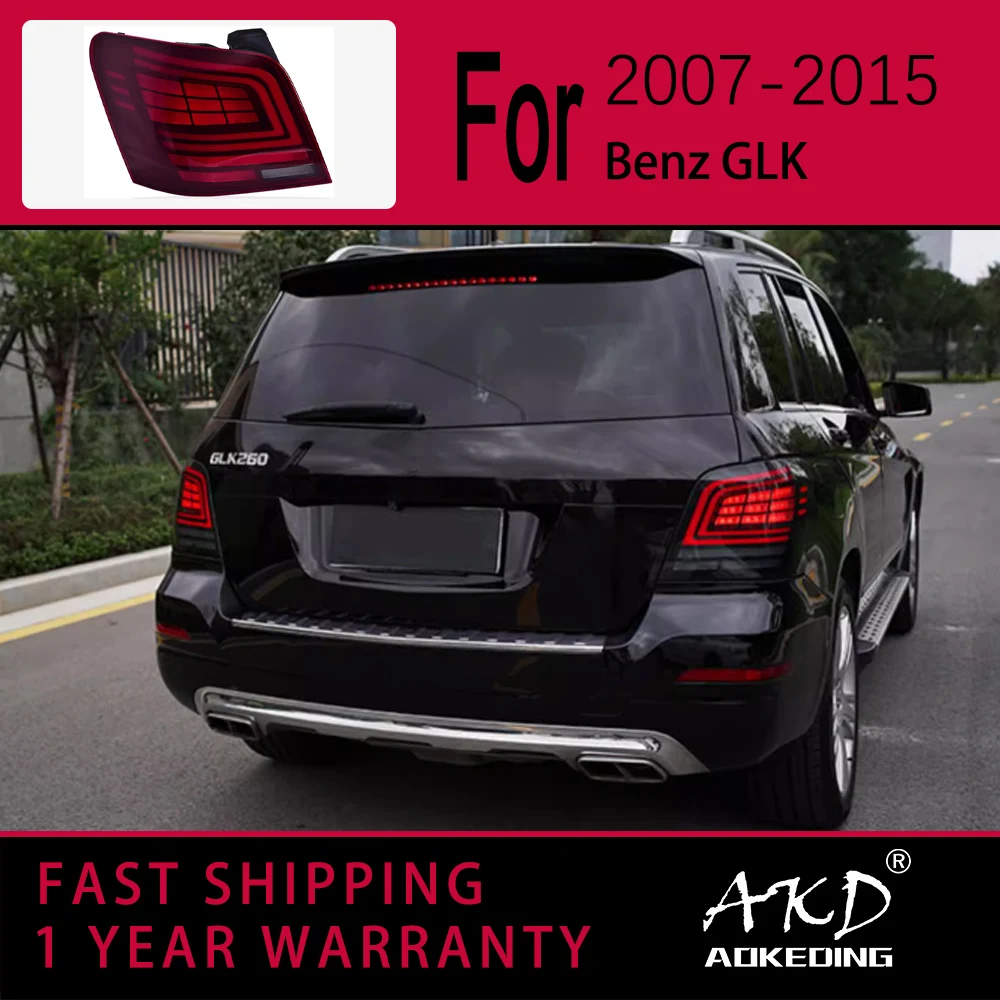 Car Lights for Benz GLK LED Tail Light 2007-2015 GLK260 GLK300 Rear Stop Lamp Brake Signal DRL Reverse Automotive Accessories