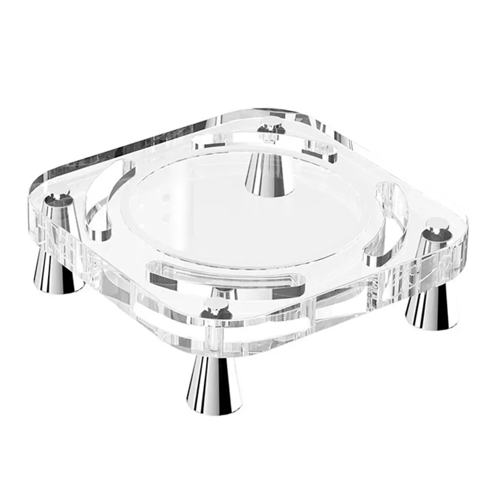 

Transparent Acrylic Desktop Stand For Mac Mini-M4: Sleek Cooling & Dust Sturdy Support And Compact Size For Enhanced Workspace