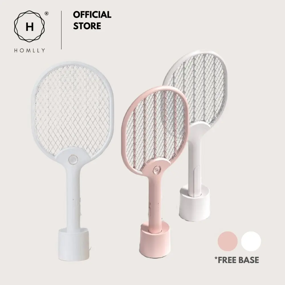 Homlly Electric Mosquito Swatter Tennis Bat Racket