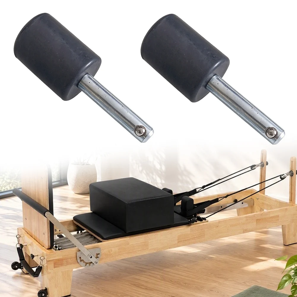 Limit Stop Post for Pilates Reformer Replacement 2 Pack Black TPE Cylindrical Body Steel Ball Tip 5cm 6cm Tower Chair Fit