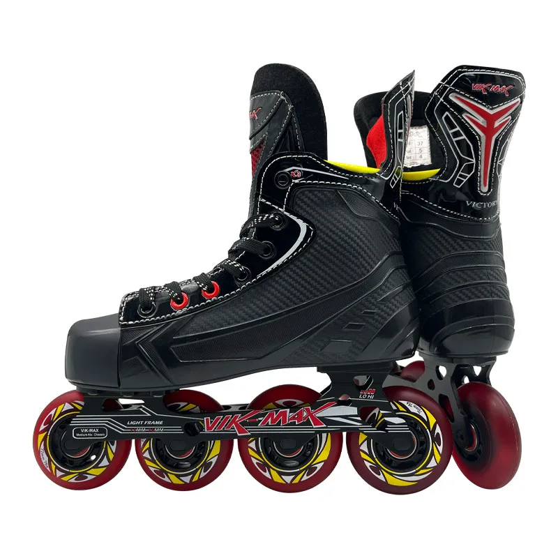 

Professional Adult Children Competition And Training Shoes Land Hockey Skates With PU Wheels And Artificial Leather Material