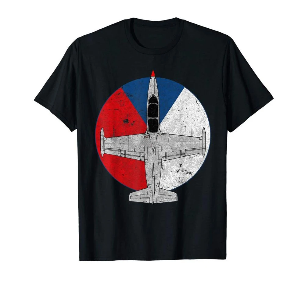 L-39 Albatros Czech Jet Aircraft Pilot T-shirt Men's Fashion Quality Printing Casual 100% Cotton Round-neck Short Sleeve Eu Size