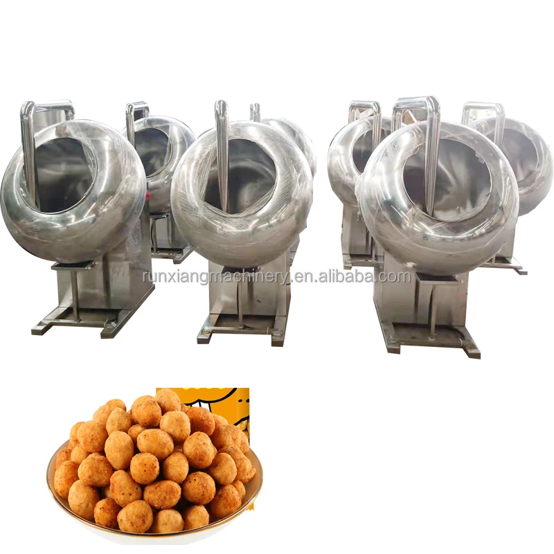 Stainless Steel Coating Pan Machine Peanut Automatic Almond Sugar Coating Machine