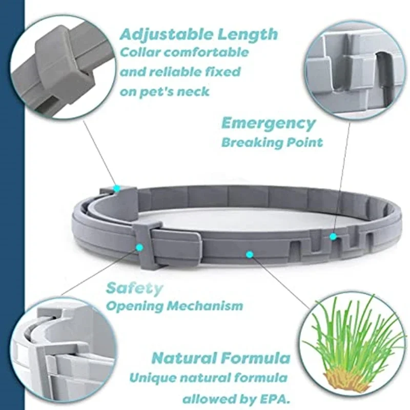 Dogs Mosquitoe Repellent Collar Pet Antiparasitic Anti Flea Tick Collar For Dog Cat Leash Retractable Dog Accessorie