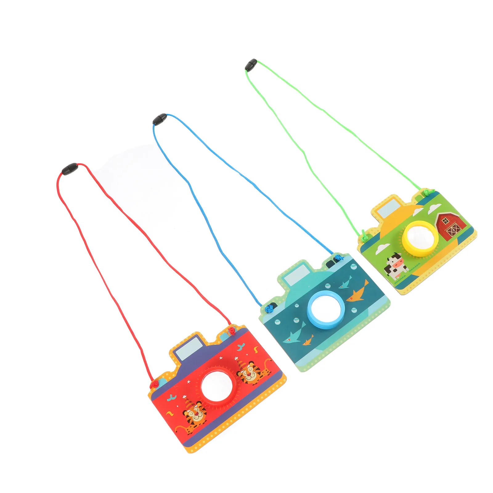 

3pcs Kaleidoscope For Kids Camera Shaped Educational Early Learning Gift Paper Poly Prisms Kaleidoscope Creative Imagination