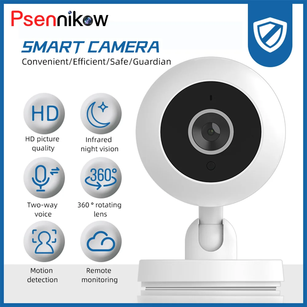 Smart 1080p Wi-Fi Smart Home Security Camera 3MP HD Real-time APP Alerts 2-Way Audio Motion Tracking for Baby & Pet Monitor